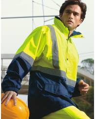 Hi Vis Mesh Lined Jacket, With Tape